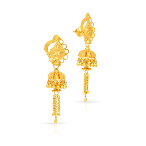 risi  aabi jewels 22kt bis hallmark gold jhumka women