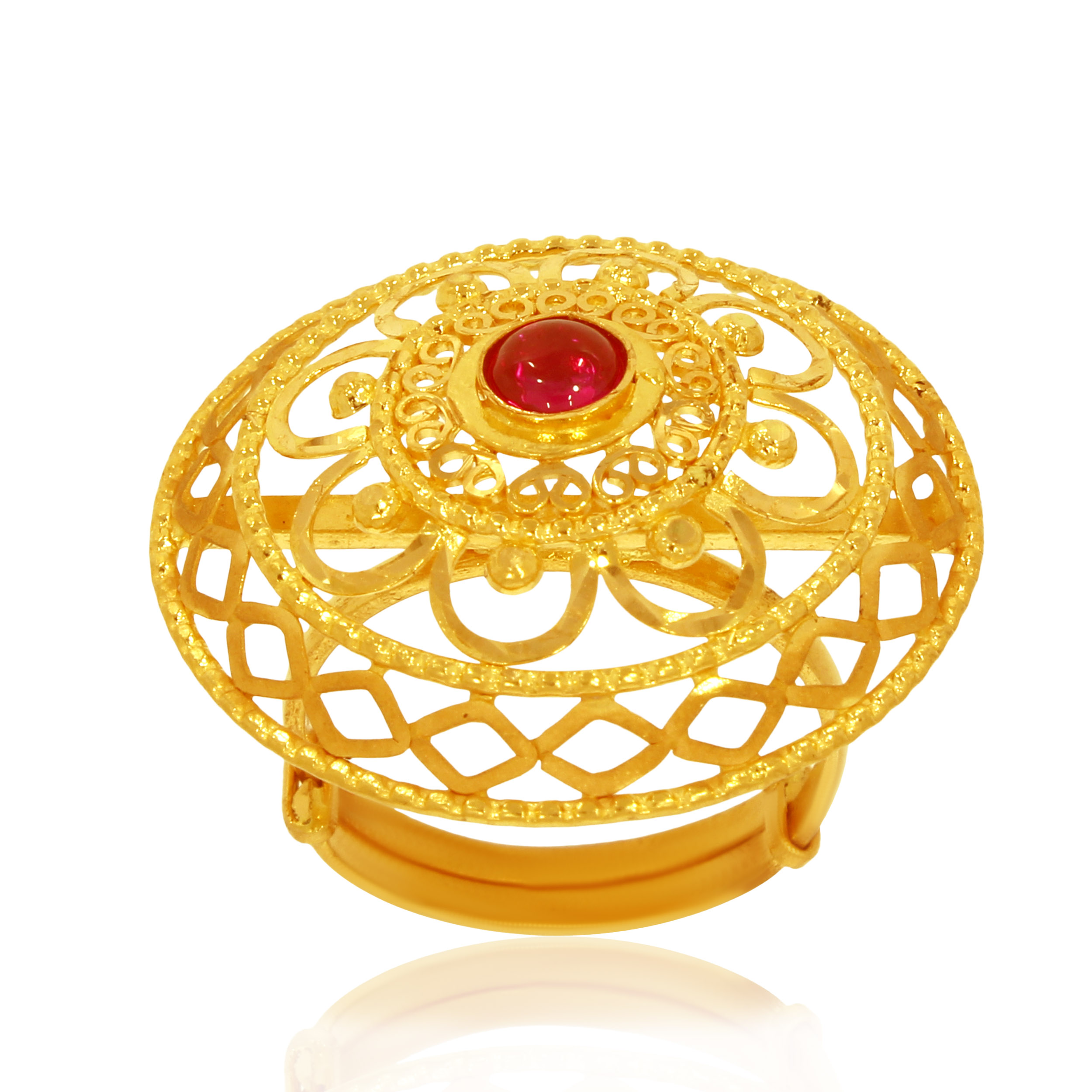 ziya  AABI JEWELS 22CT  BIS HALLMARK GOLD RING FOR  WOMEN