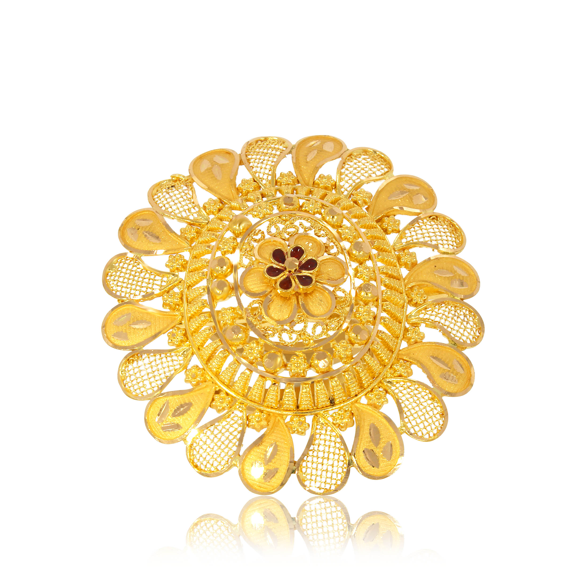 RASMI  AABI JEWELS 22CT  BIS HALLMARK GOLD RING FOR  WOMEN