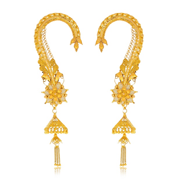 SIDHHI AABI JEWELS 22CT  BIS HALLMARK GOLD EARRINGS FOR  WOMEN