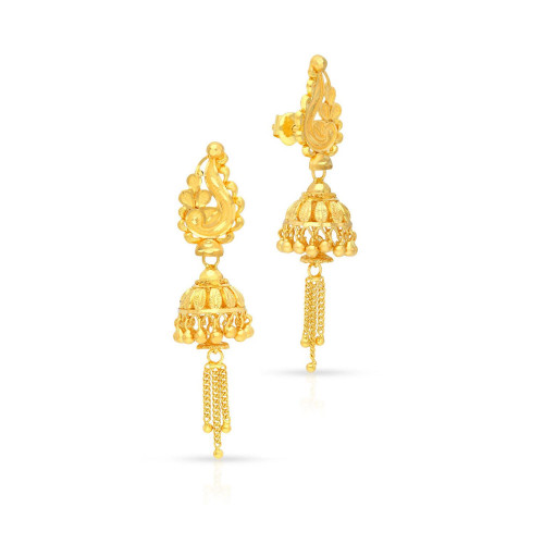 rsmi aabi jewels 22 ct  bis hallmark gold jhumka for woman