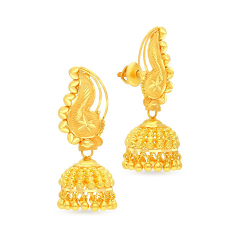 lavi AABI JEWELS 22CT  BIS HALLMARK GOLD jhumka FOR  WOMEN