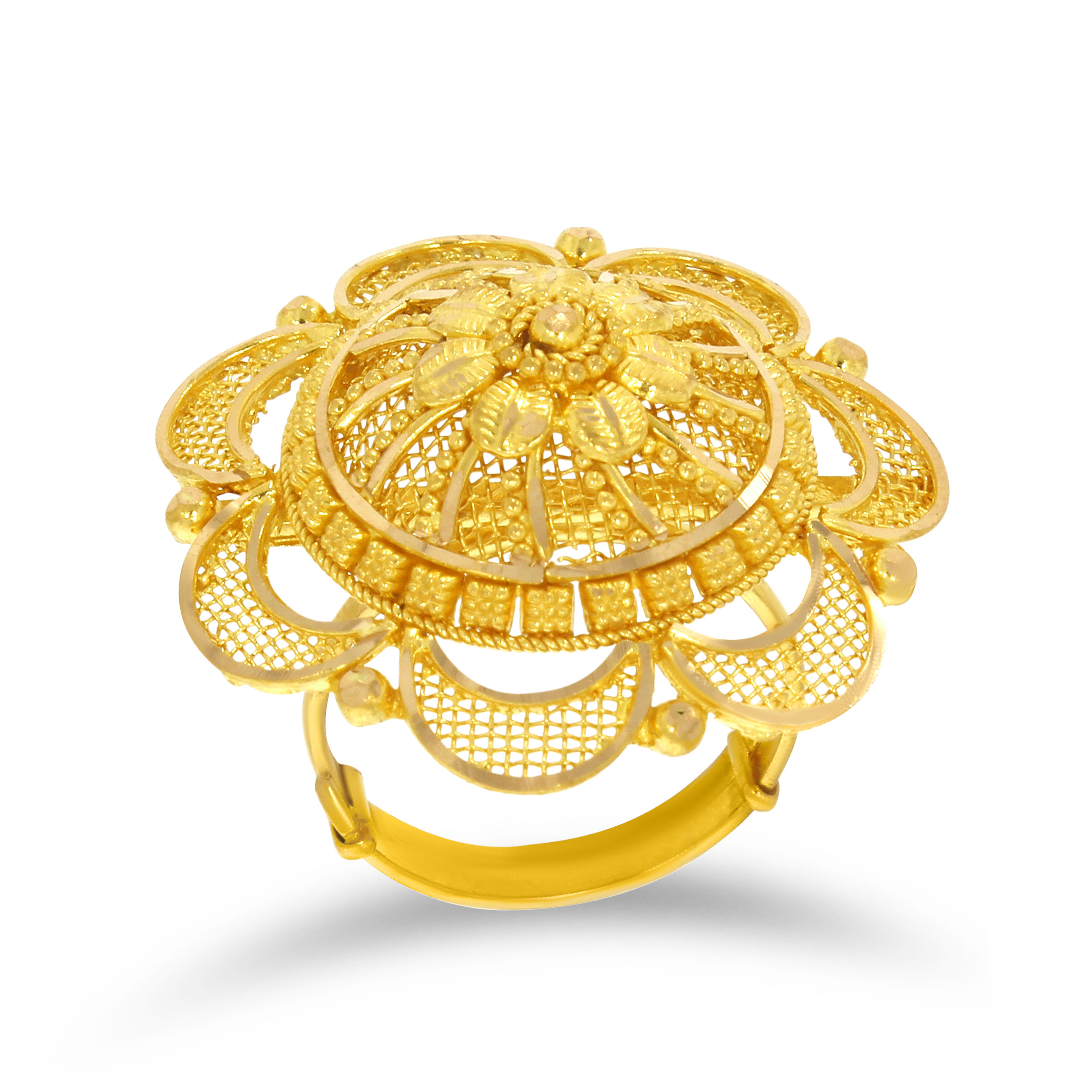 sima  aabi jewels 22kt bis hallmark gold ring-women