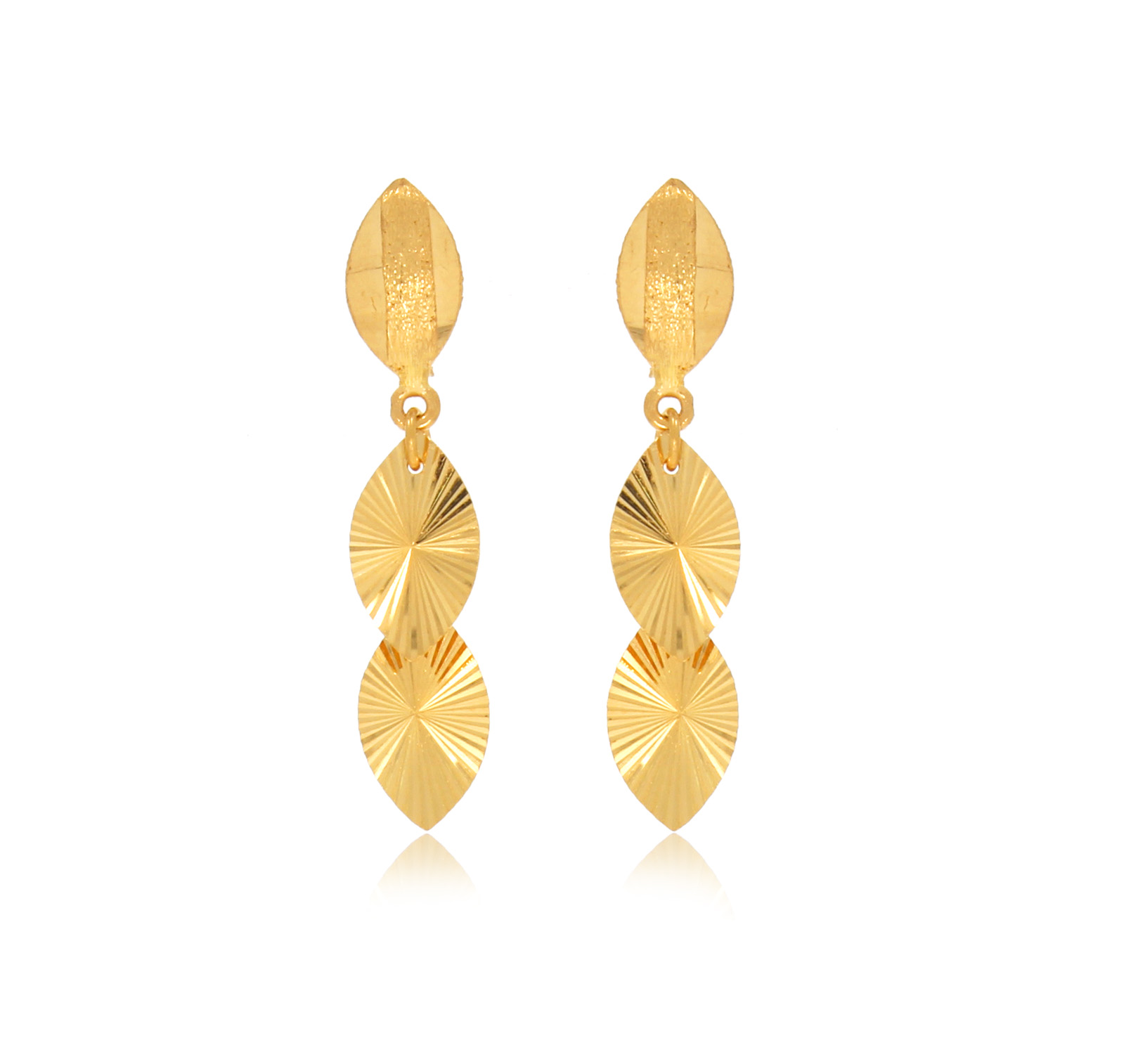 SEMIL AABI JEWELS 22CT  BIS HALLMARK GOLD EARRINGS FOR  WOMEN
