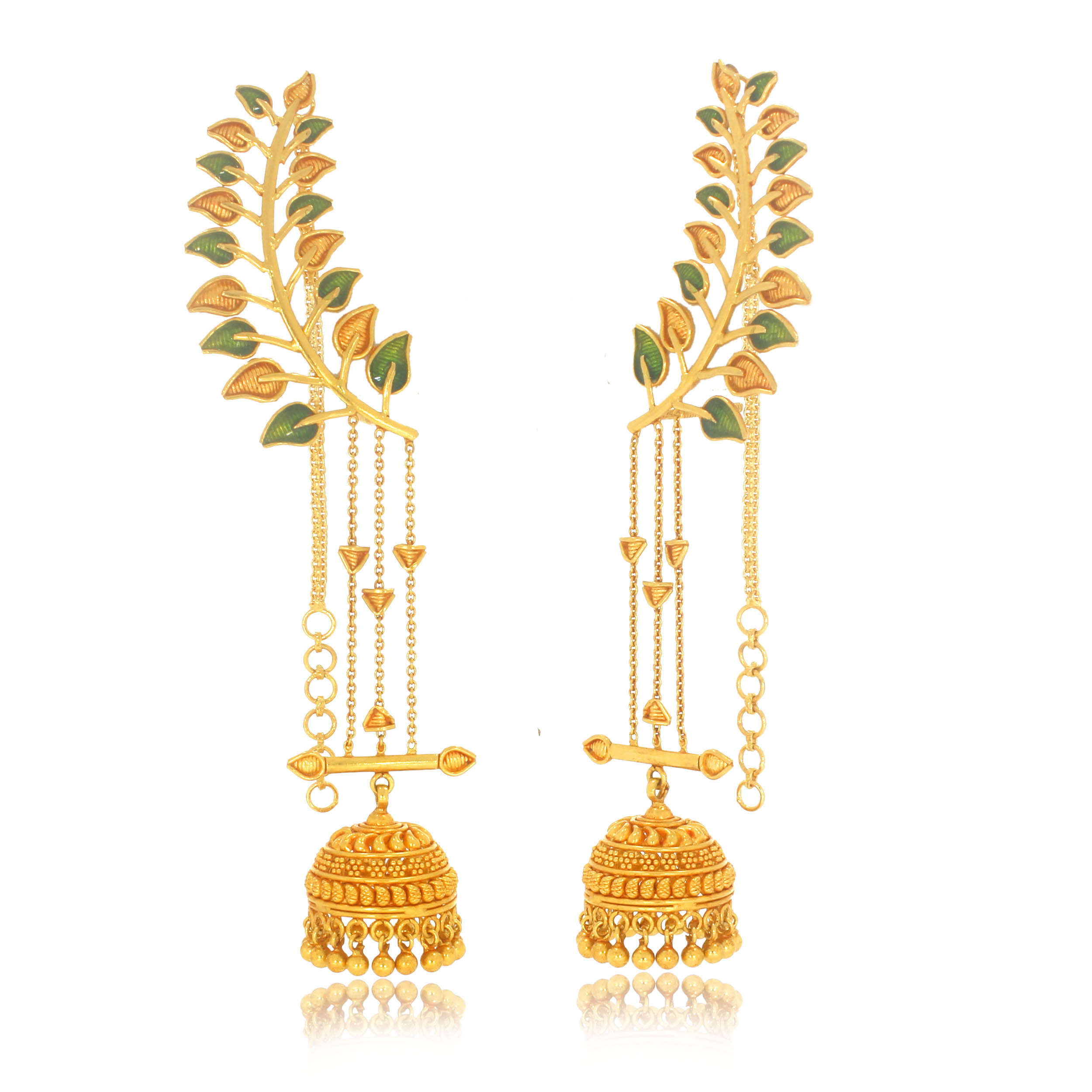 OMI AABI JEWELS 22CT  BIS HALLMARK GOLD JHUMKA FOR  WOMEN