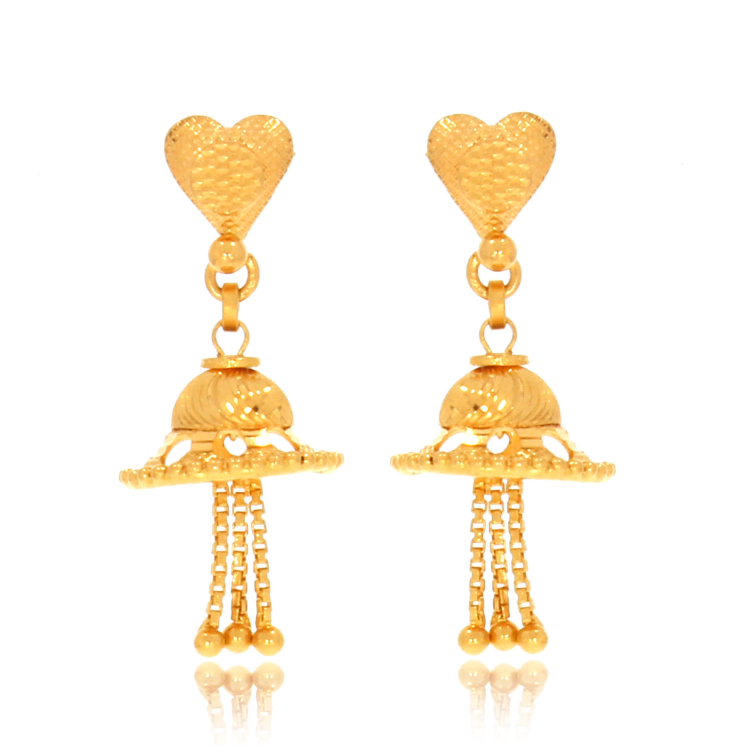 SNJU AABI JEWELS 22CT  BIS HALLMARK GOLD EARRINGS FOR  WOMEN