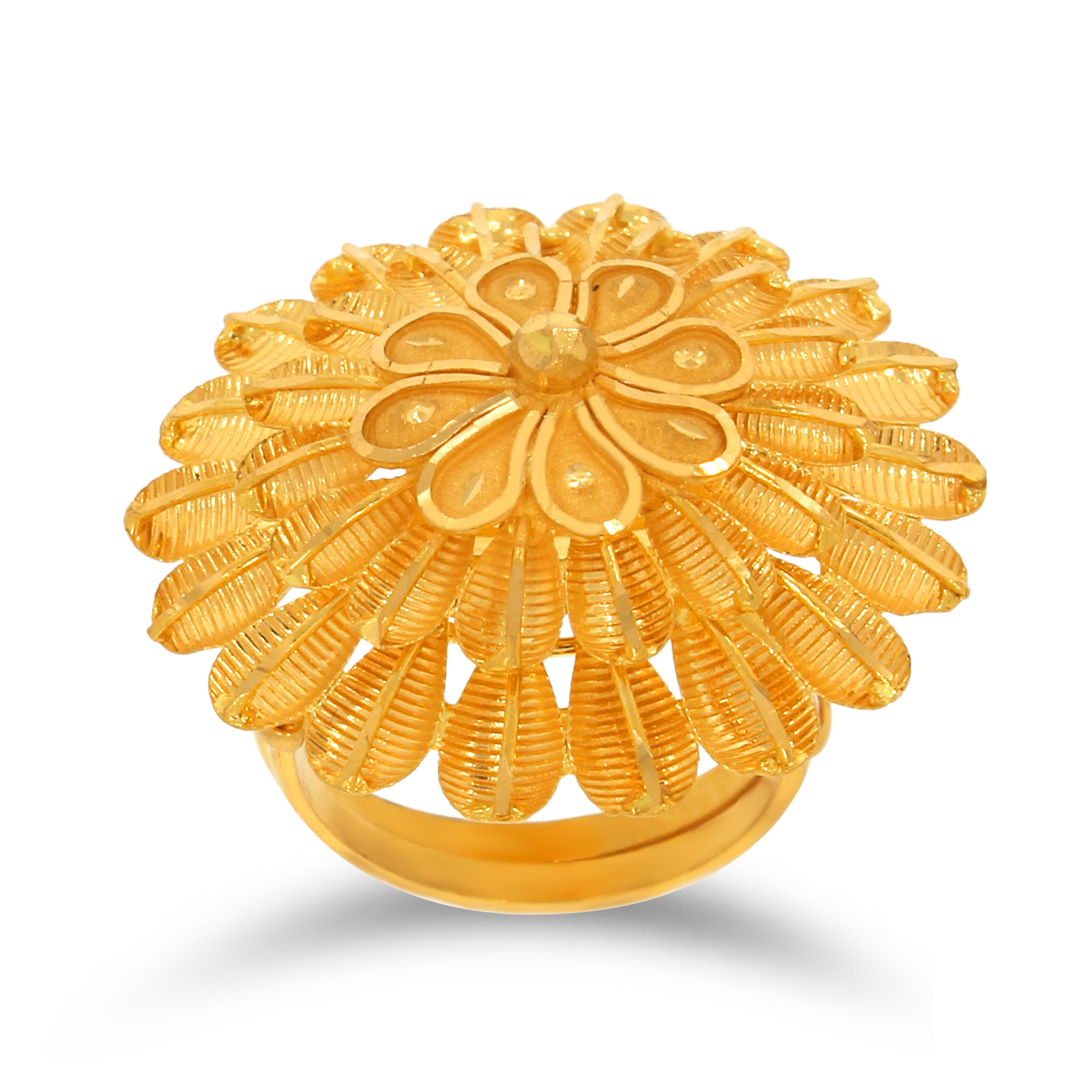 disha  AABI JEWELS 22CT  BIS HALLMARK GOLD RING FOR  WOMEN