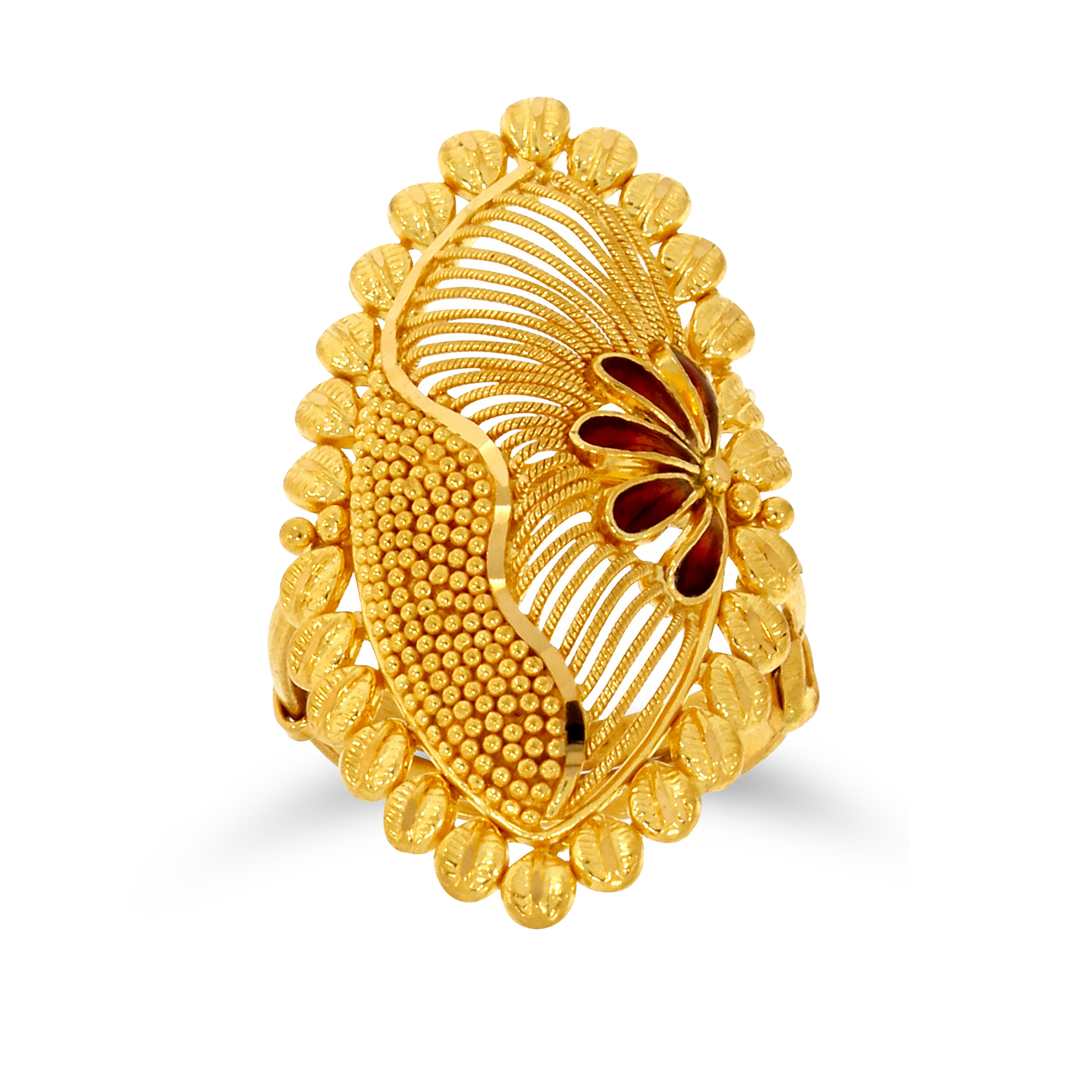 ISHA AABI JEWELS 22CT  BIS HALLMARK GOLD RING FOR  WOMEN
