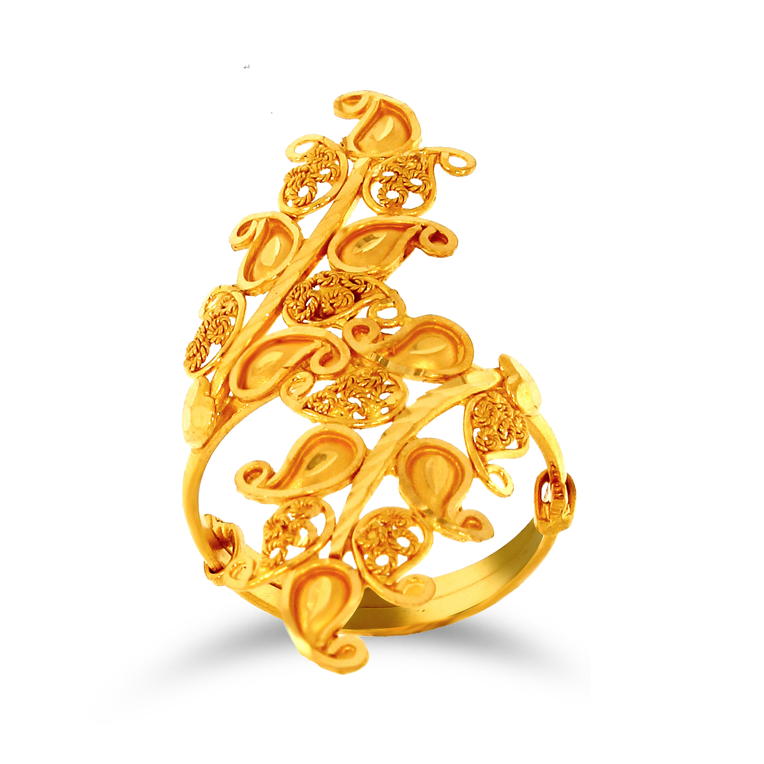 rvi AABI JEWELS 22CT  BIS HALLMARK GOLD RING FOR  WOMEN
