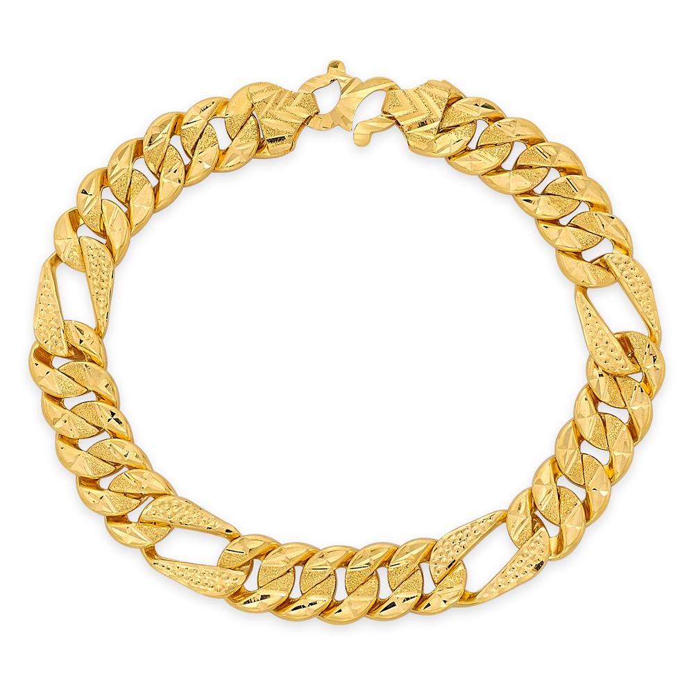 KERB  AABI JEWELS 22CT  BIS HALLMARK GOLD SOLID BRACELET  FOR ME