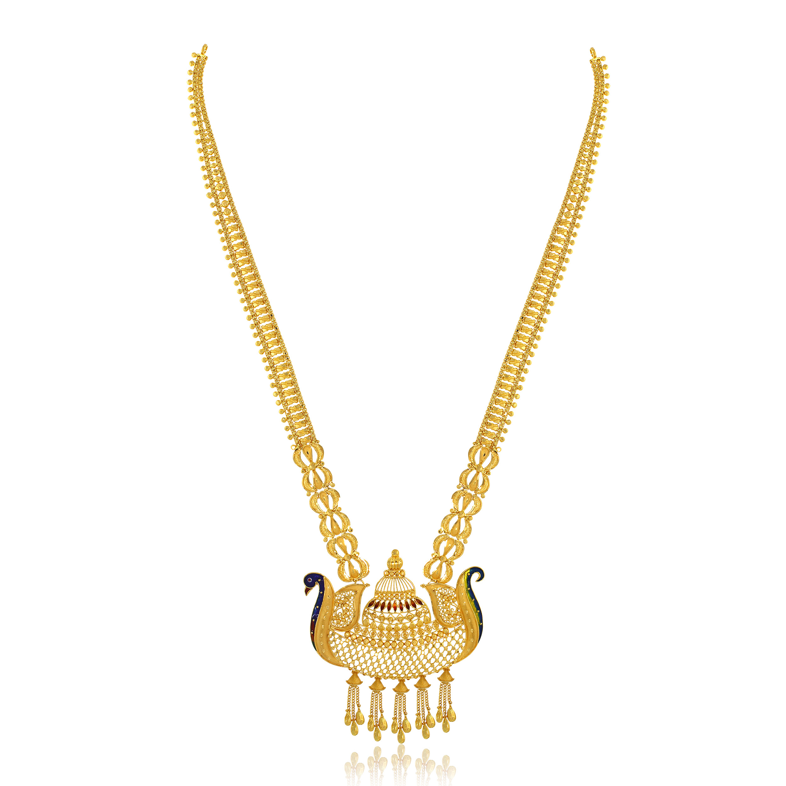 PANKH AABI JEWELS 22CT BIS HALLMARK GOLD  LONG NECKLACE FOR WOMA