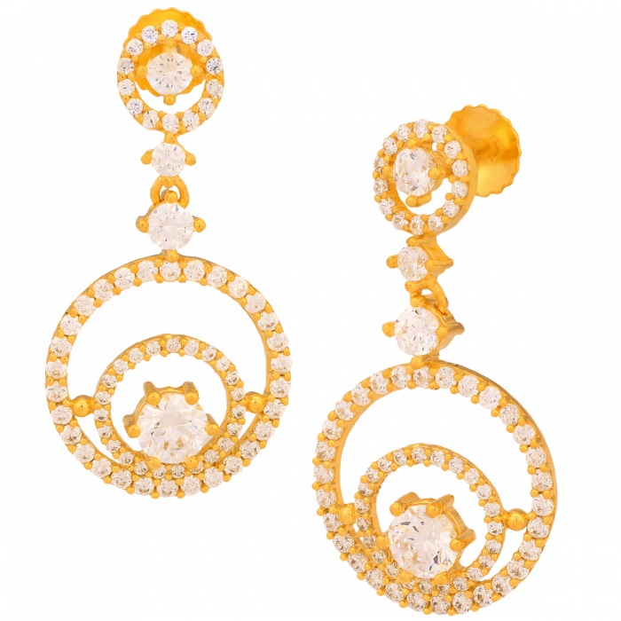 AMI AABI JEWELS 22KT  BIS HALLMARK GOLD  JEWELRY GEMSTONE  EARRI