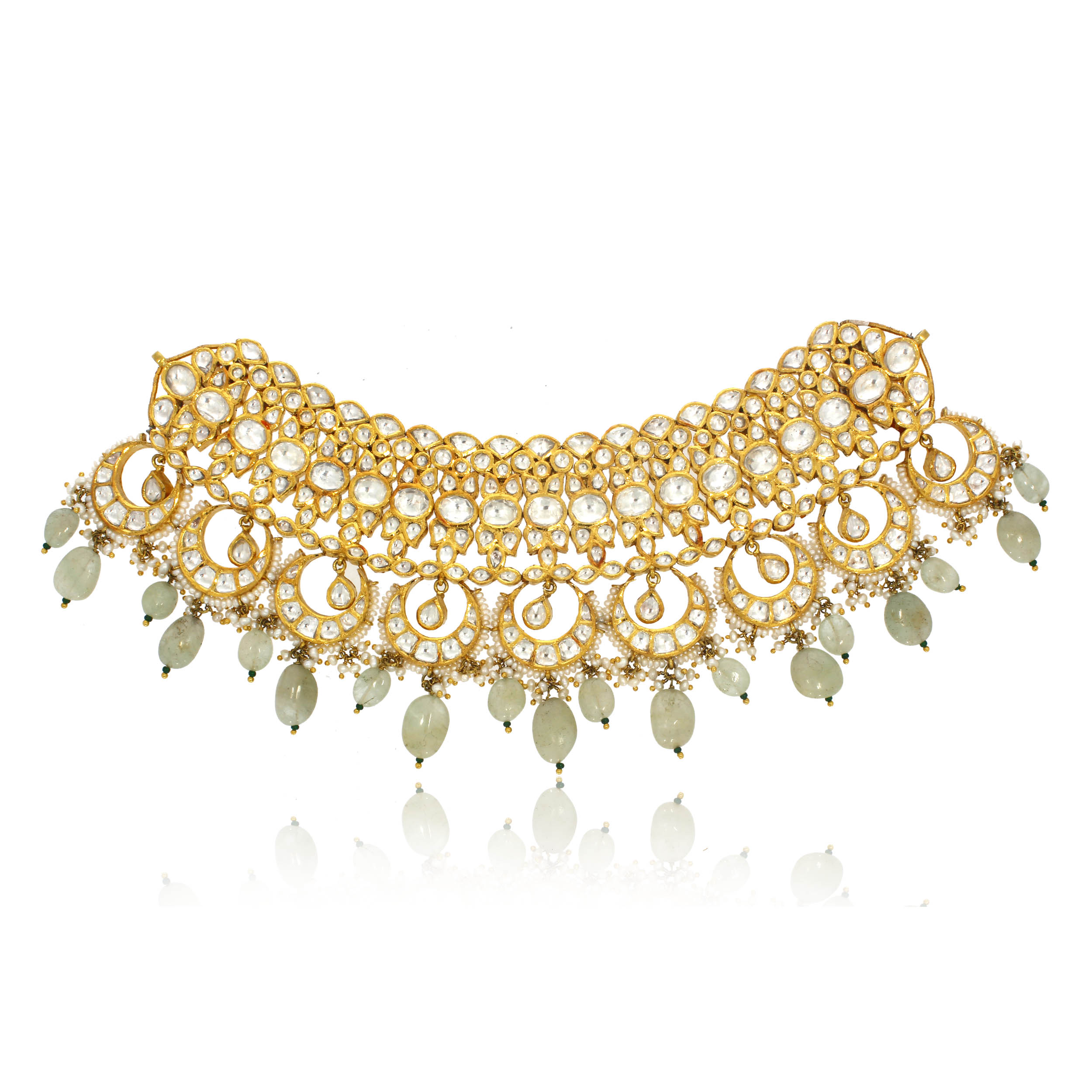 SERA AABI JEWELS 22CT BIS HALLMARK GOLD GEMSTONE  NECKLACE FOR W