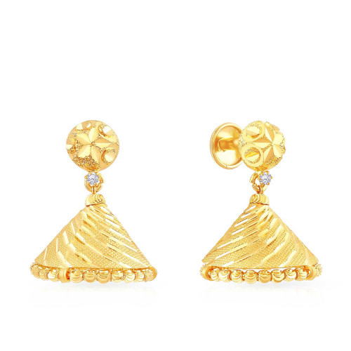 HEEM  AABI JEWELS 22CT BIS HALLMARK GOLD JHUMKA