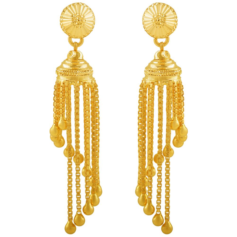 REM  AABI JEWELS 22CT  BIS HALLMARK GOLD JEWELRY  JHUMKI FOR  WO