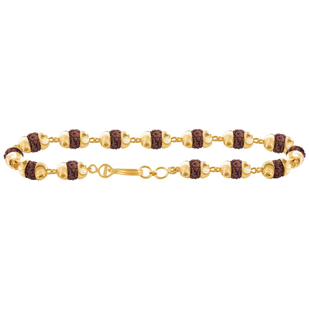 AVIN AABI JEWELS 22CT  BIS HALLMARK GOLD RUDRAKSHA MALA BRACELET