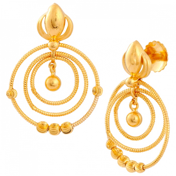 LIKA  AABI JEWELS 22KT  BIS HALLMARK GOLD JEWELLRY  EARRINGS FOR