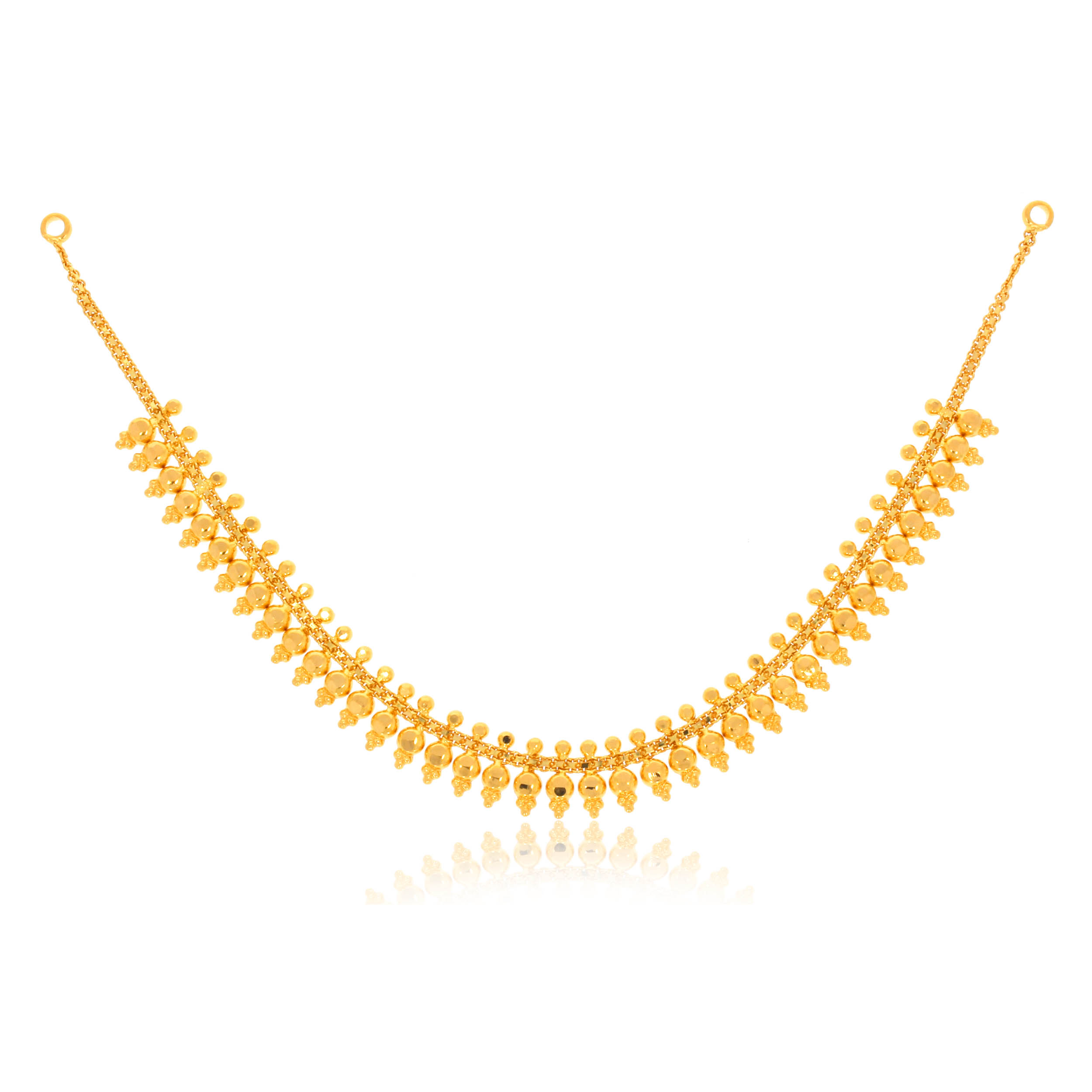KILA AABI JEWELS 22CT  BIS HALLMARK  LIGHT WEIGHT GOLD NECKLACE 