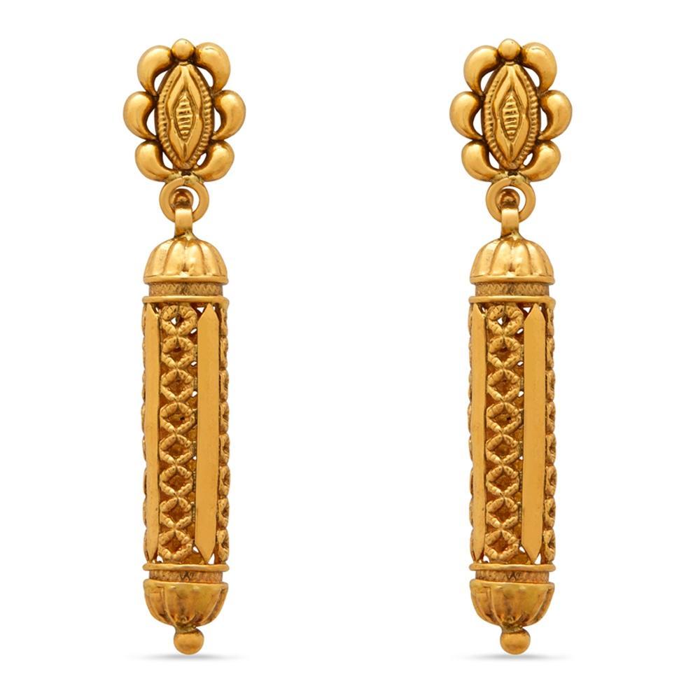 SHIVI AABI JEWELS 22CT  BIS HALLMARK GOLD  EARRINGS FOR  WOMAN