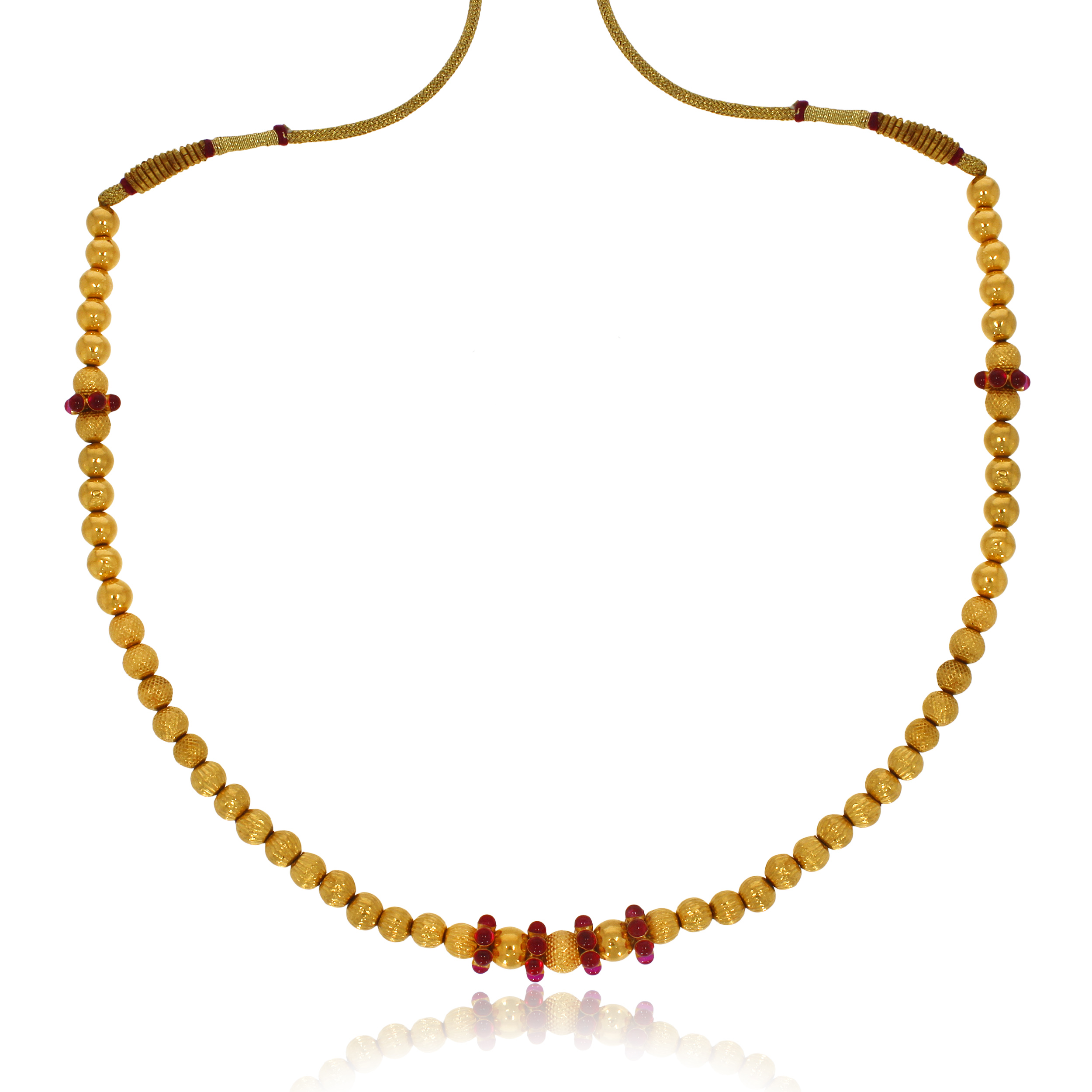 RHUL AABI JEWELS 22CT BIS HALLMARK GOLD GEMSTONE  NECKLACE FOR W