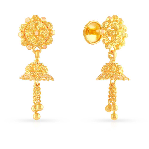 BESI AABI JEWELS 22CT BIS HALLMARK GOLD JHUMKA
