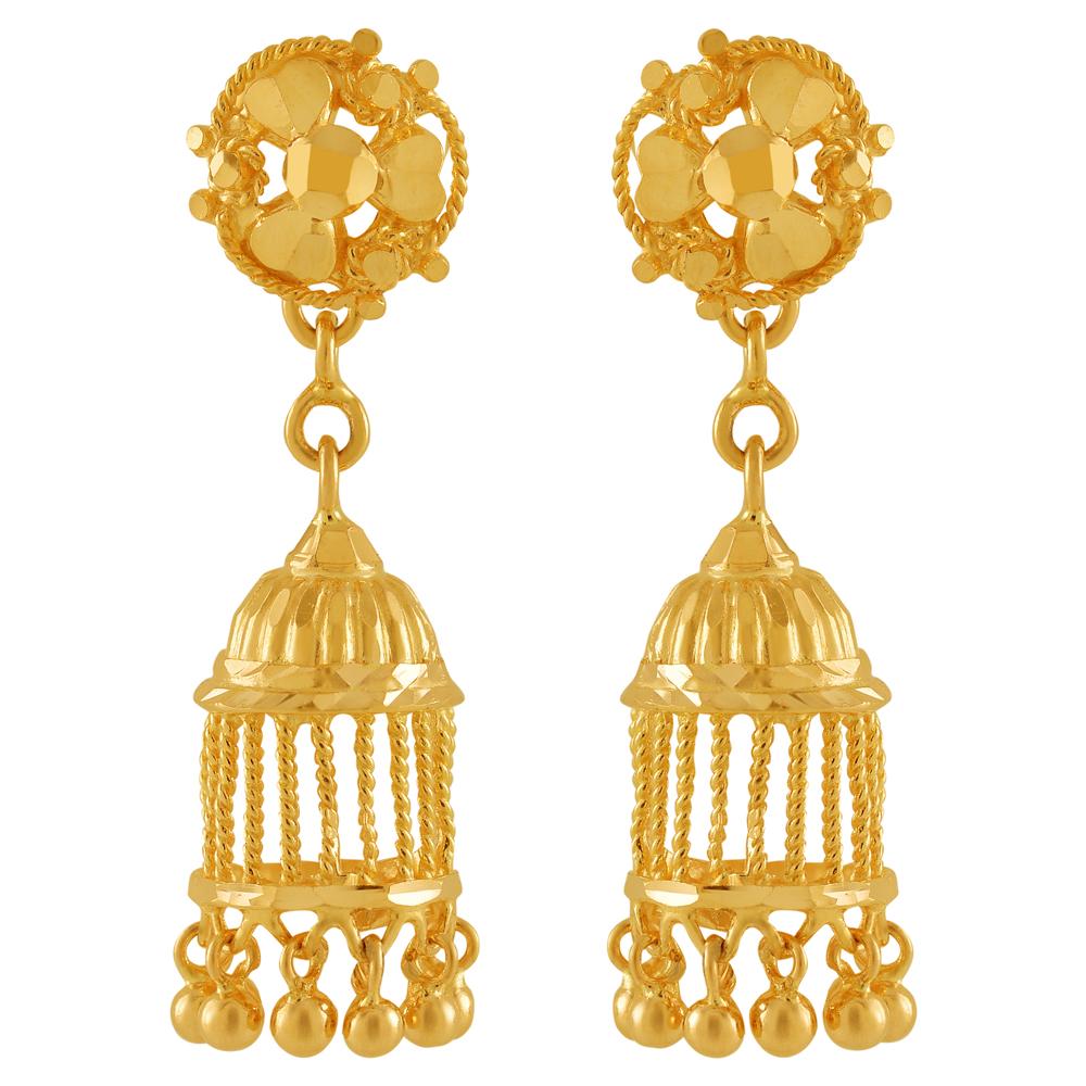 ZEVA  AABI JEWELS 22CT  BIS HALLMARK GOLD JEWELLRY  EARRINGS JHU