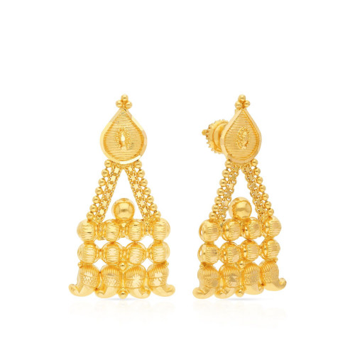 JAVI AABI JEWELS 22CT BIS HALLMARK GOLD  EARRINGS WOMAN