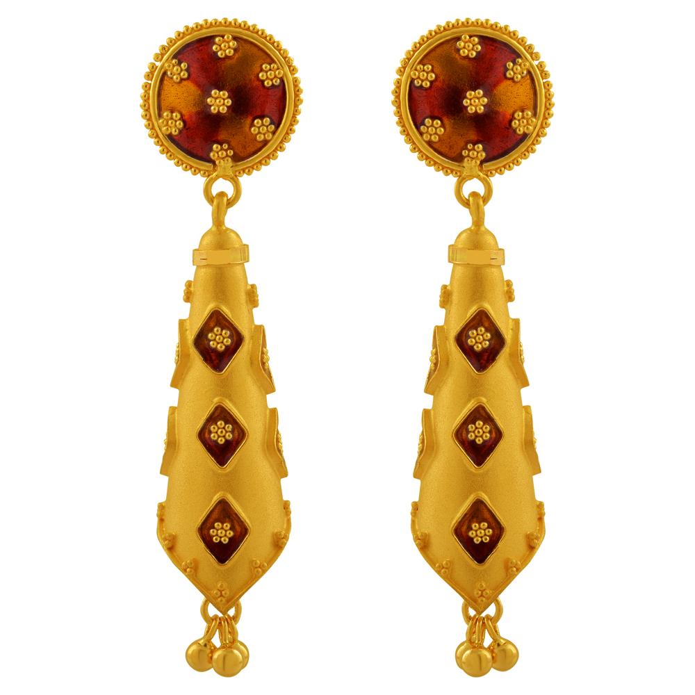 SUNI AABI JEWELS 22CT  BIS HALLMARK GOLD JEWELLRY  JHUMKI FOR  W