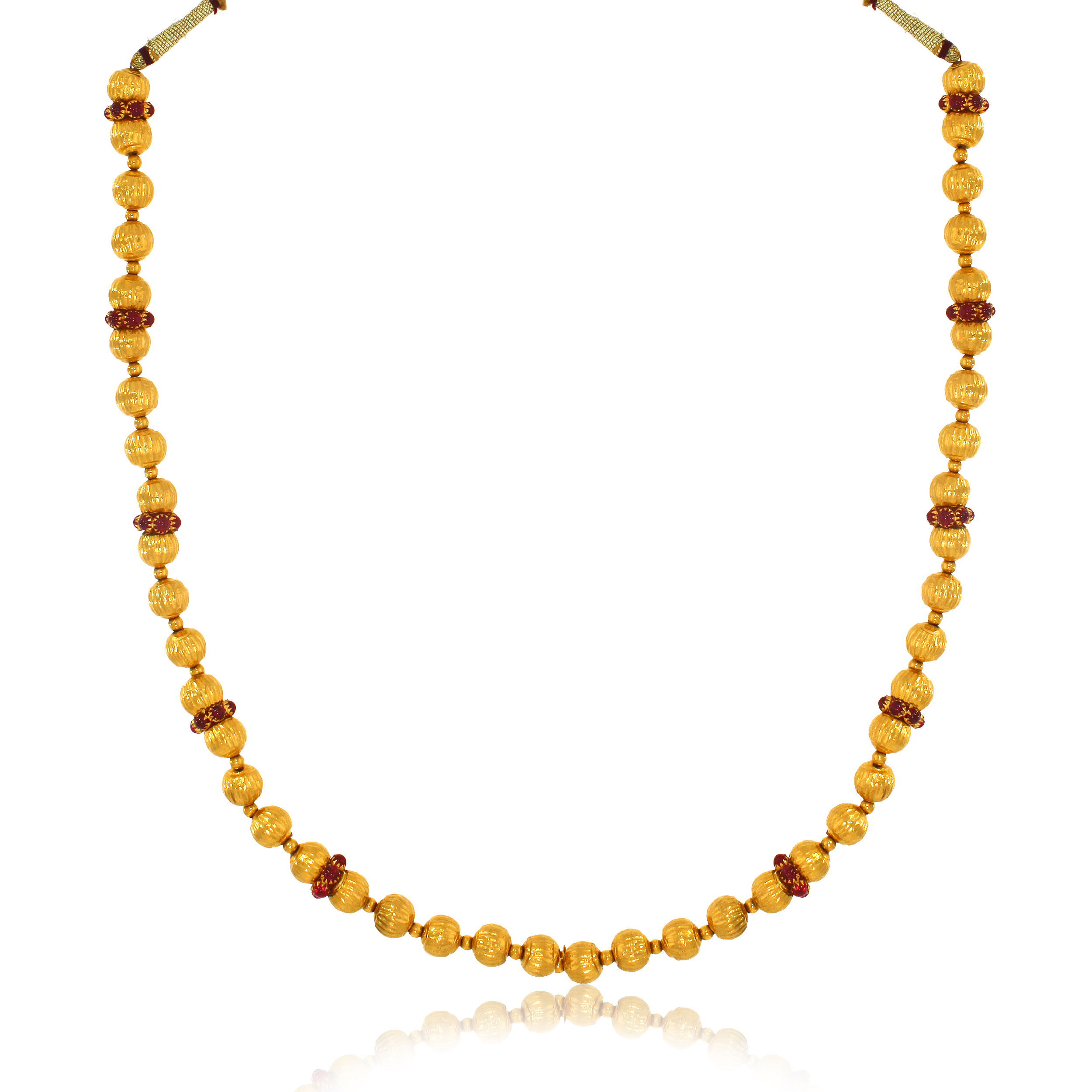 SILU AABI JEWELS 22CT BIS HALLMARK GOLD GEMSTONE  NECKLACE FOR W