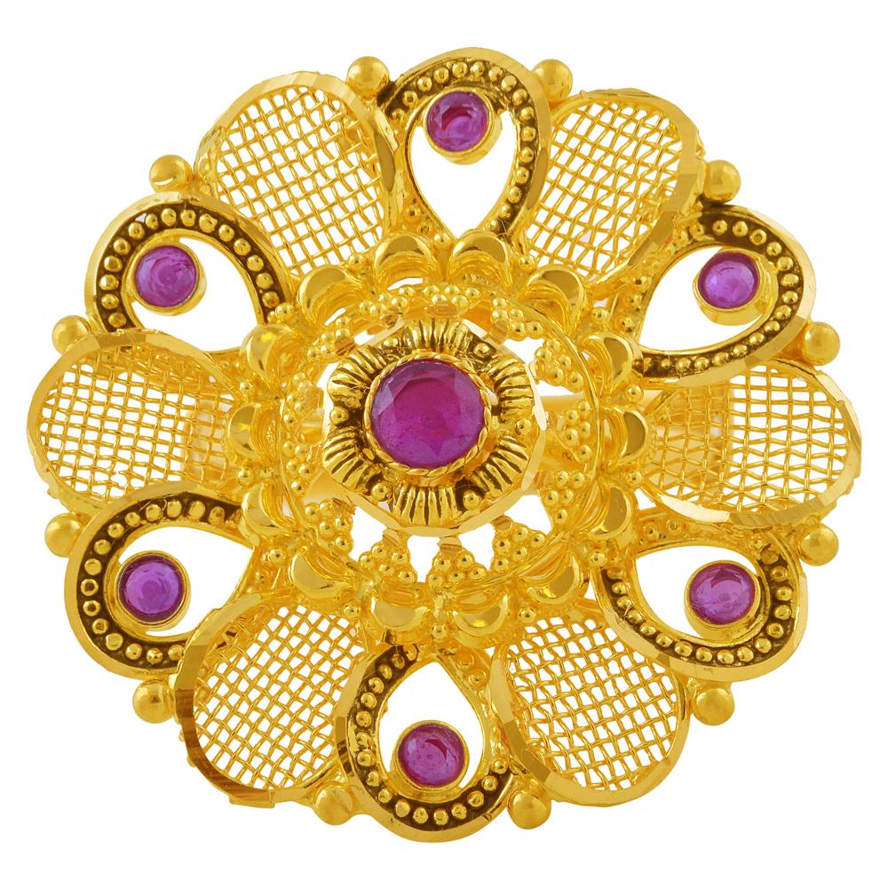 LOME AABI JEWELS 22CT  BIS HALLMARK GOLD  BIG SIZE RINGS FOR  WO