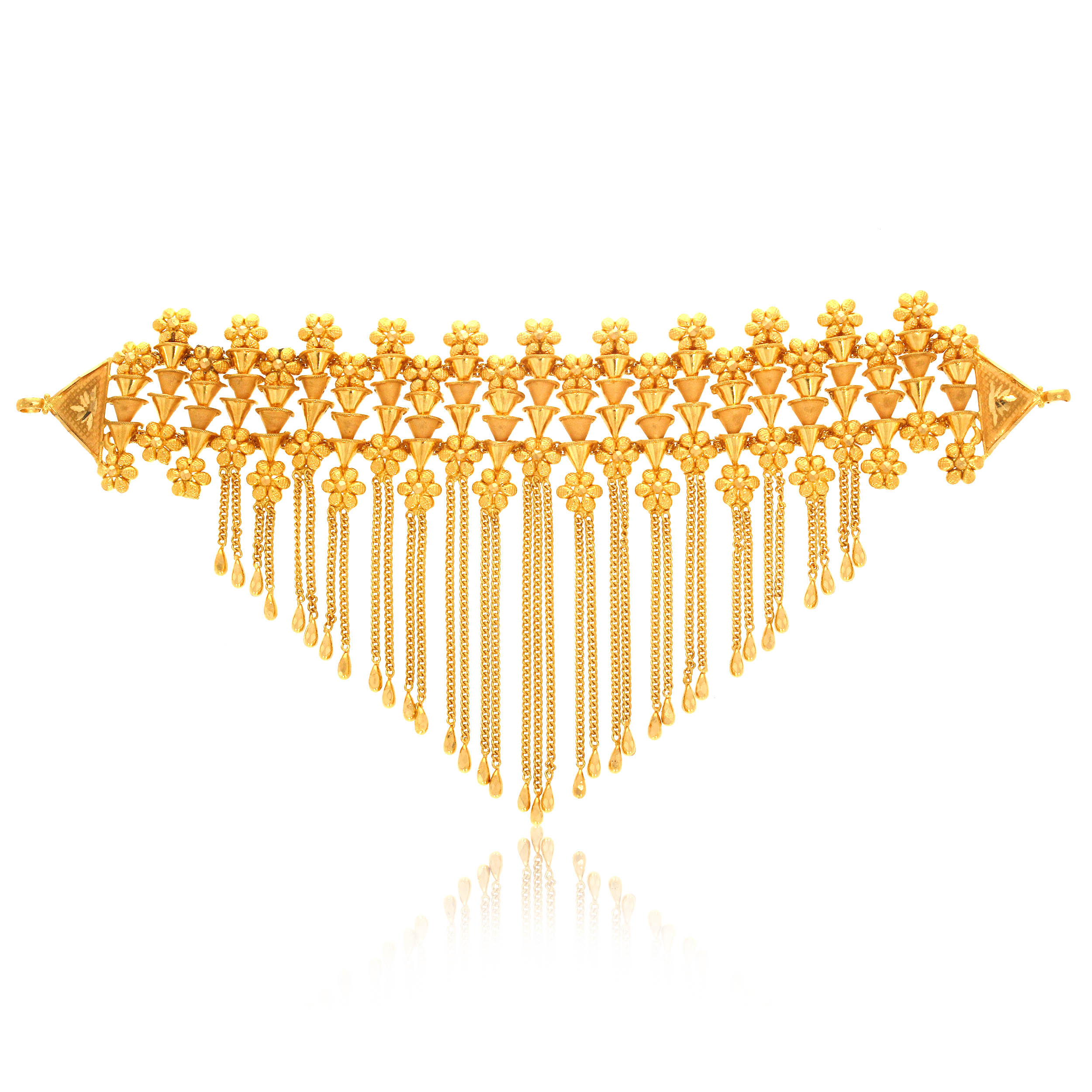 JENI AABI JEWELS 22CT  BIS HALLMARK GOLD GEMSTONE NECKLACE FOR  