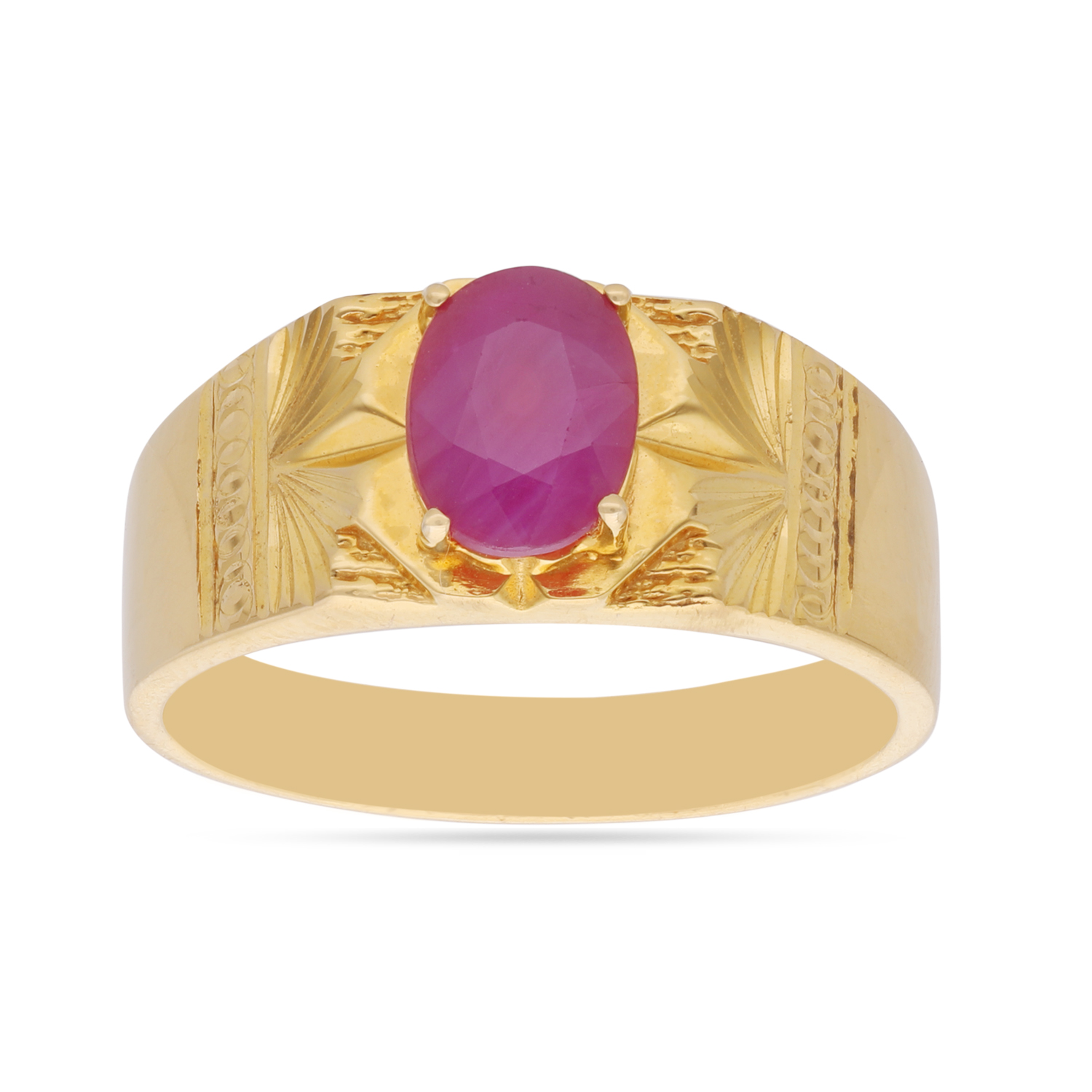 SING AABI JEWELS 22CT BIS HALLMARK HANDMADE GOLD GEMSTONE RING F