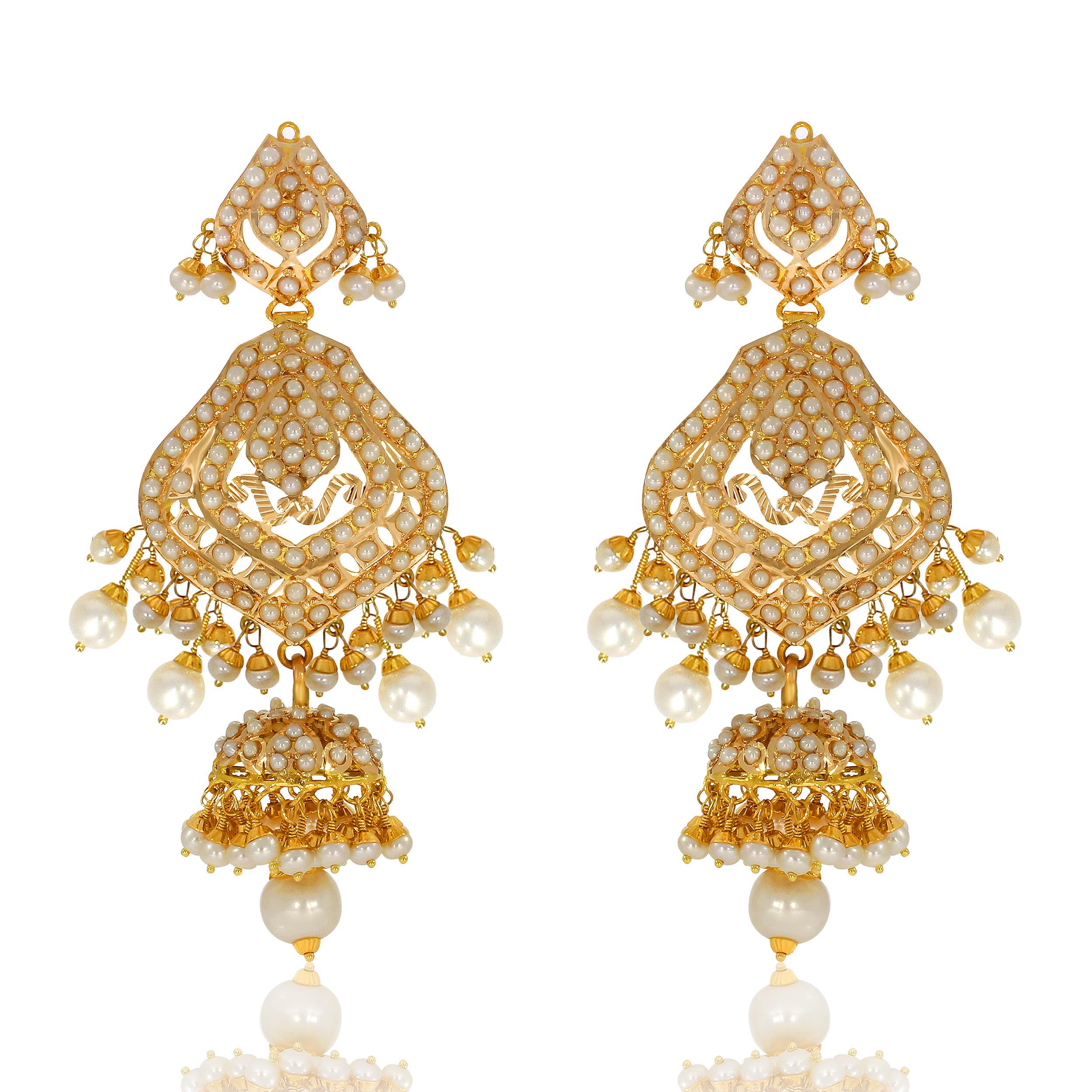 RANU  AABI JEWELS 22CT  BIS HALLMARK GOLD EARRINGS FOR  WOMEN
