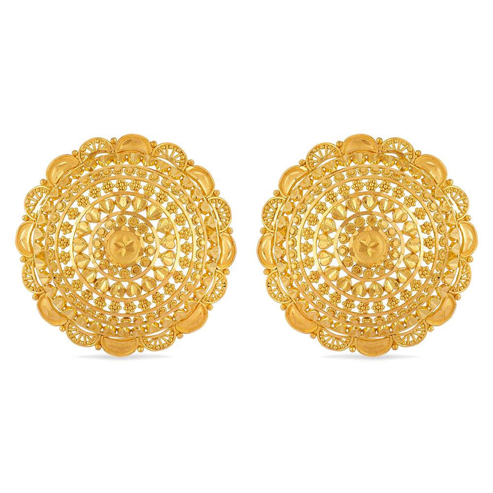 ZEVARI AABI JEWELS 22CT  BIS HALLMARK GOLD JEWELLRY  EARRINGS TO