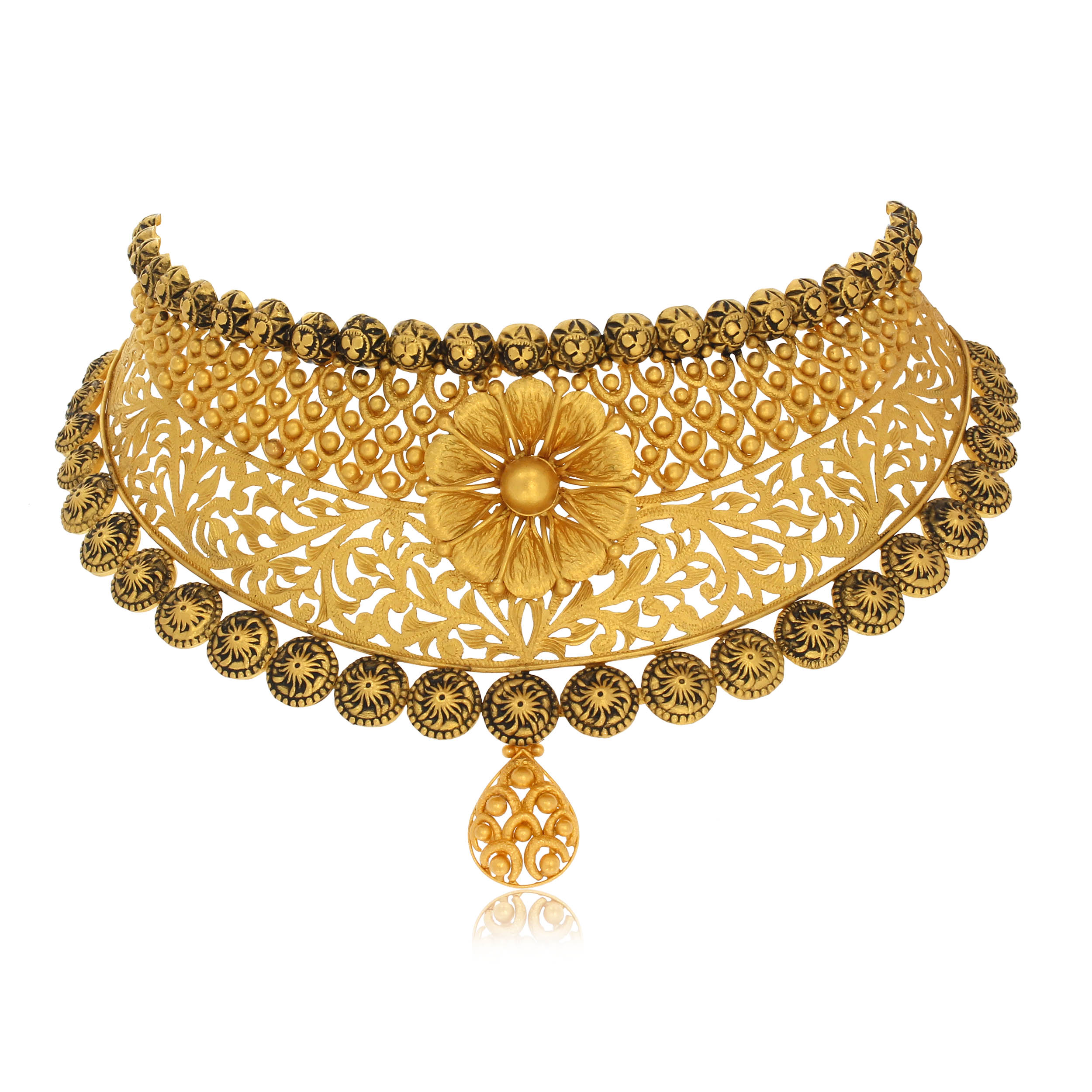 SELI AABI JEWELS 22CT  BIS HALLMARK GOLD CHOKER NECKLACE FOR  WO