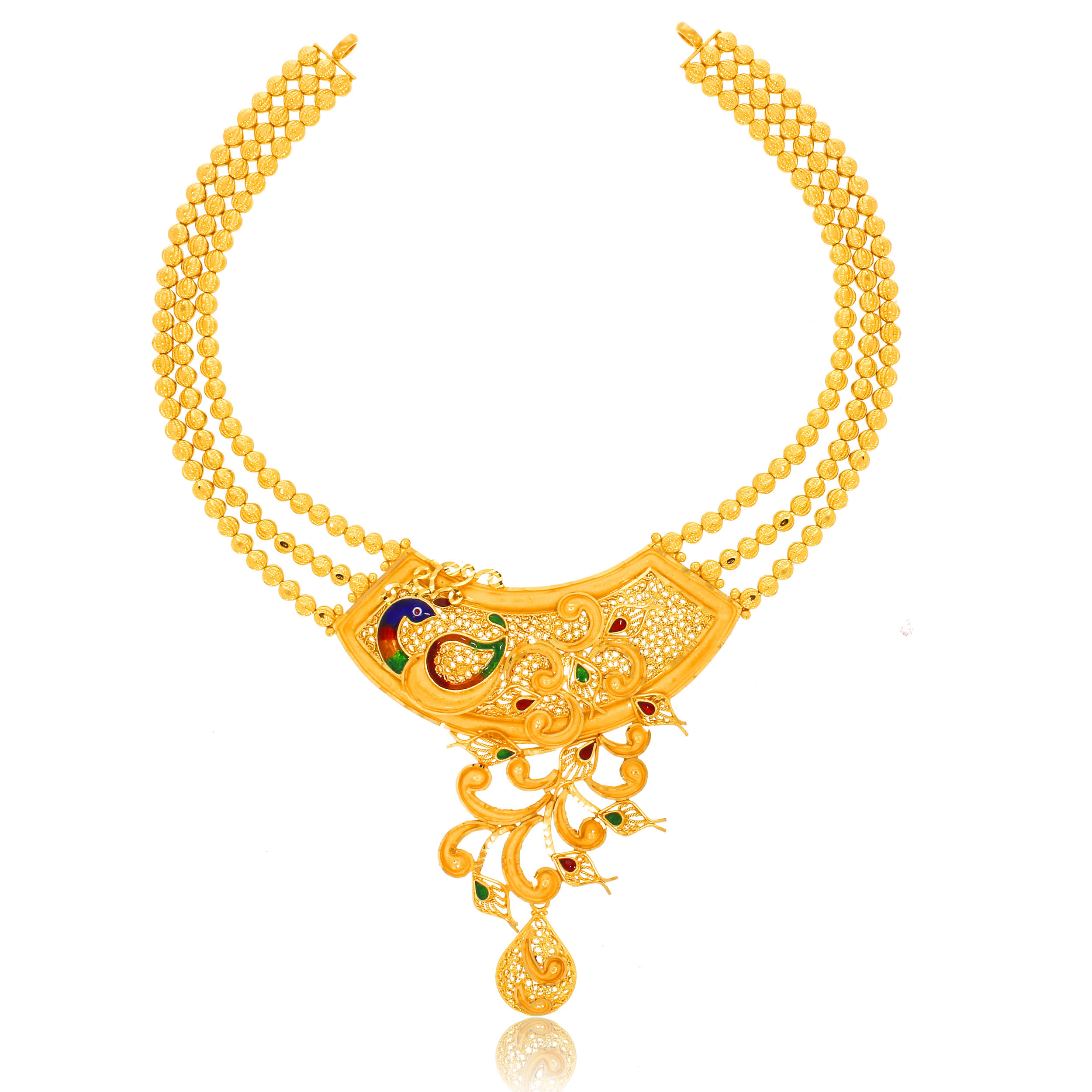 SINNA AABI JEWELS 22CT BIS HALLMARK GOLD  NECKLACE FOR WOMAN