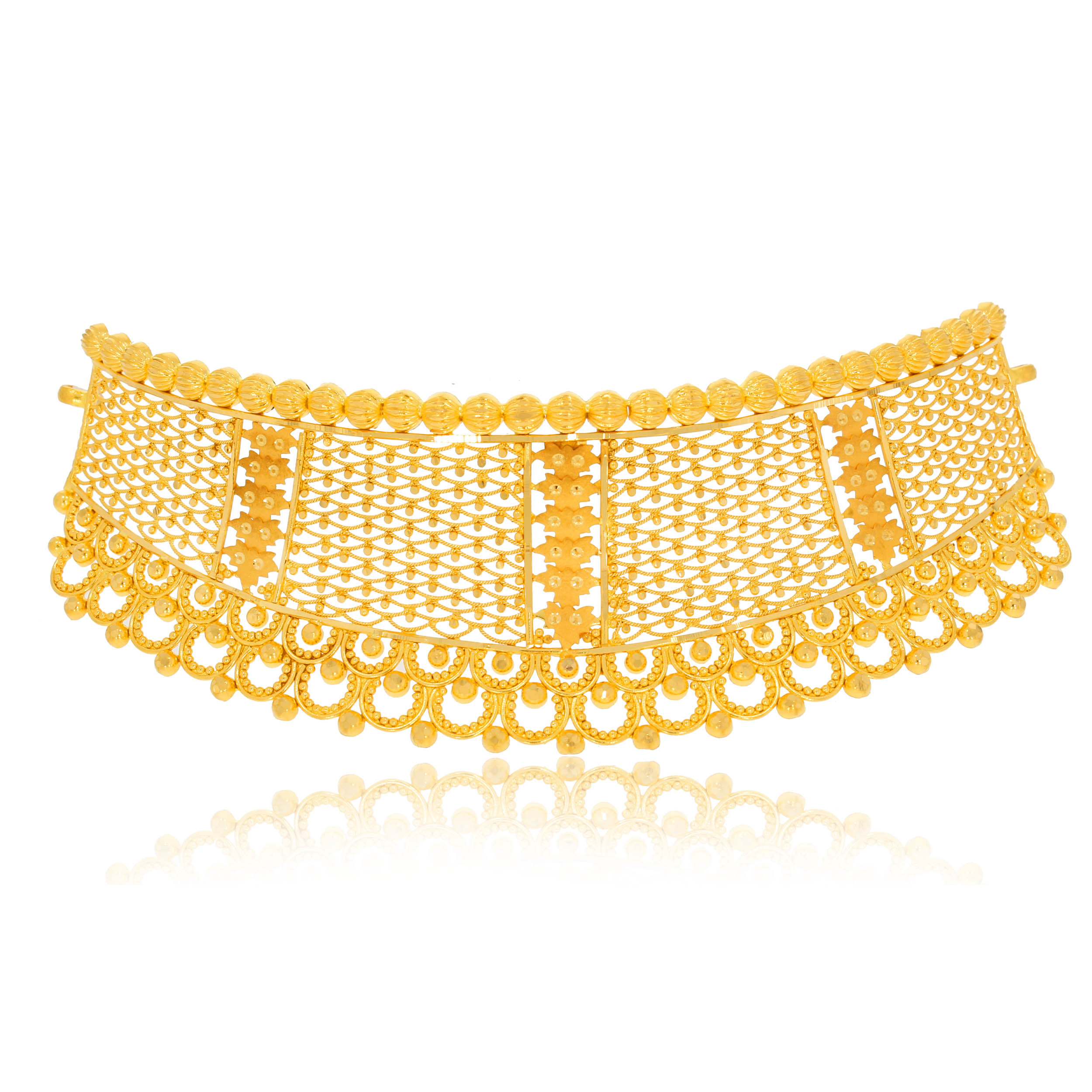 SILCO AABI JEWELS 22CT BIS HALLMARK GOLD CHOKER NECKLACE FOR WOM