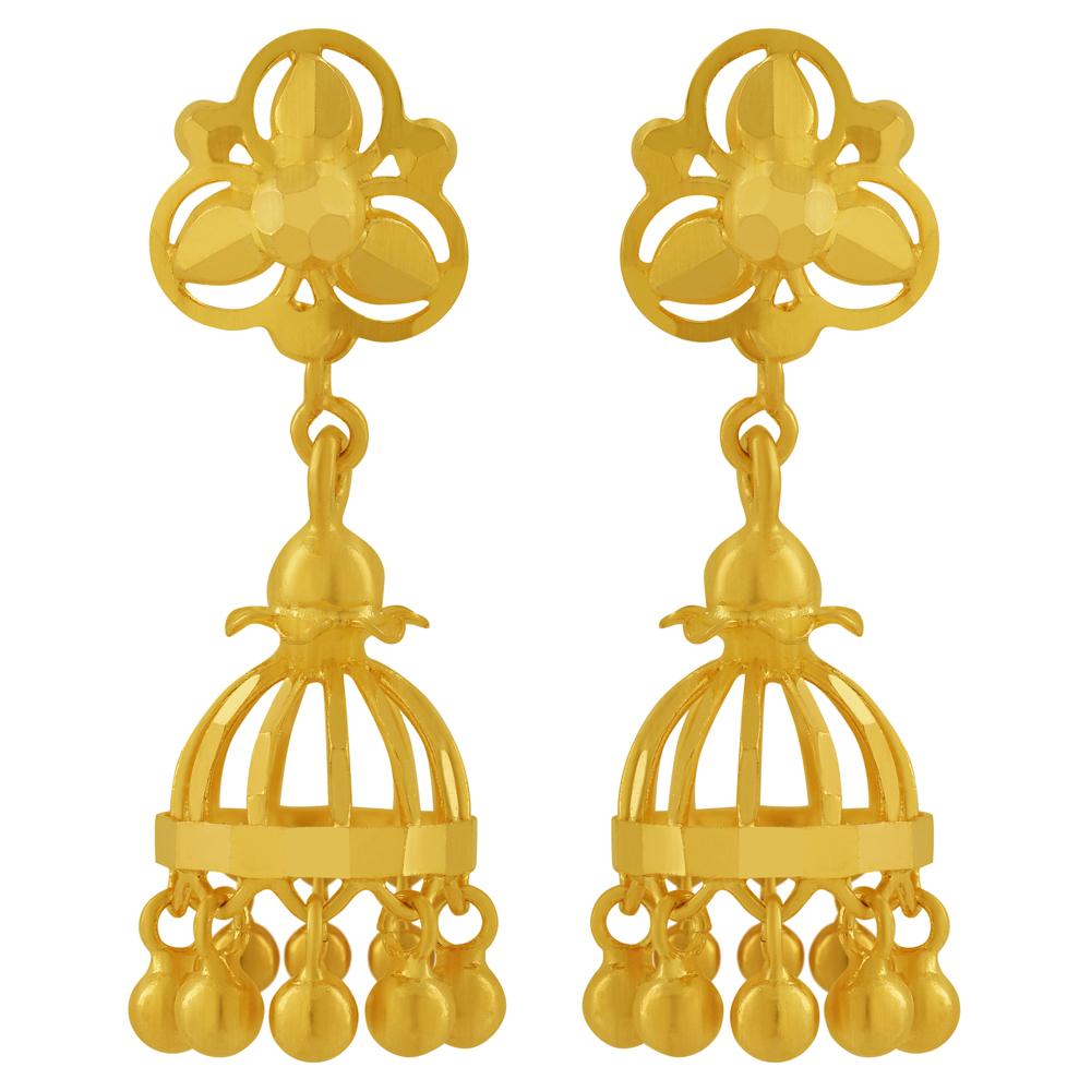 ADILA  AABI JEWELS 22CT  BIS HALLMARK GOLD JEWELLRY  JHUMKI FOR 