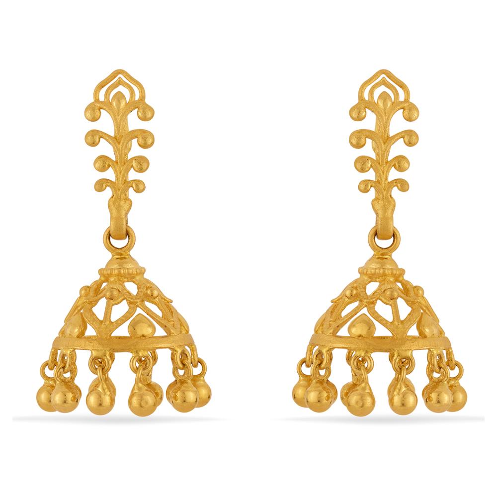 AASU AABI JEWELS 22CT  BIS HALLMARK GOLD JEWELLRY  JHUMKI  FOR  