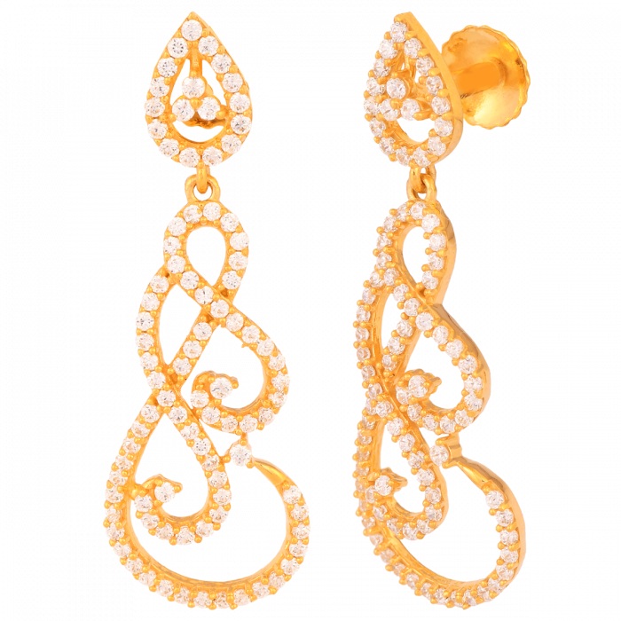 RUPE  AABI JEWELS 22KT  BIS HALLMARK GOLD JEWELRY GEMSTONE  EARR