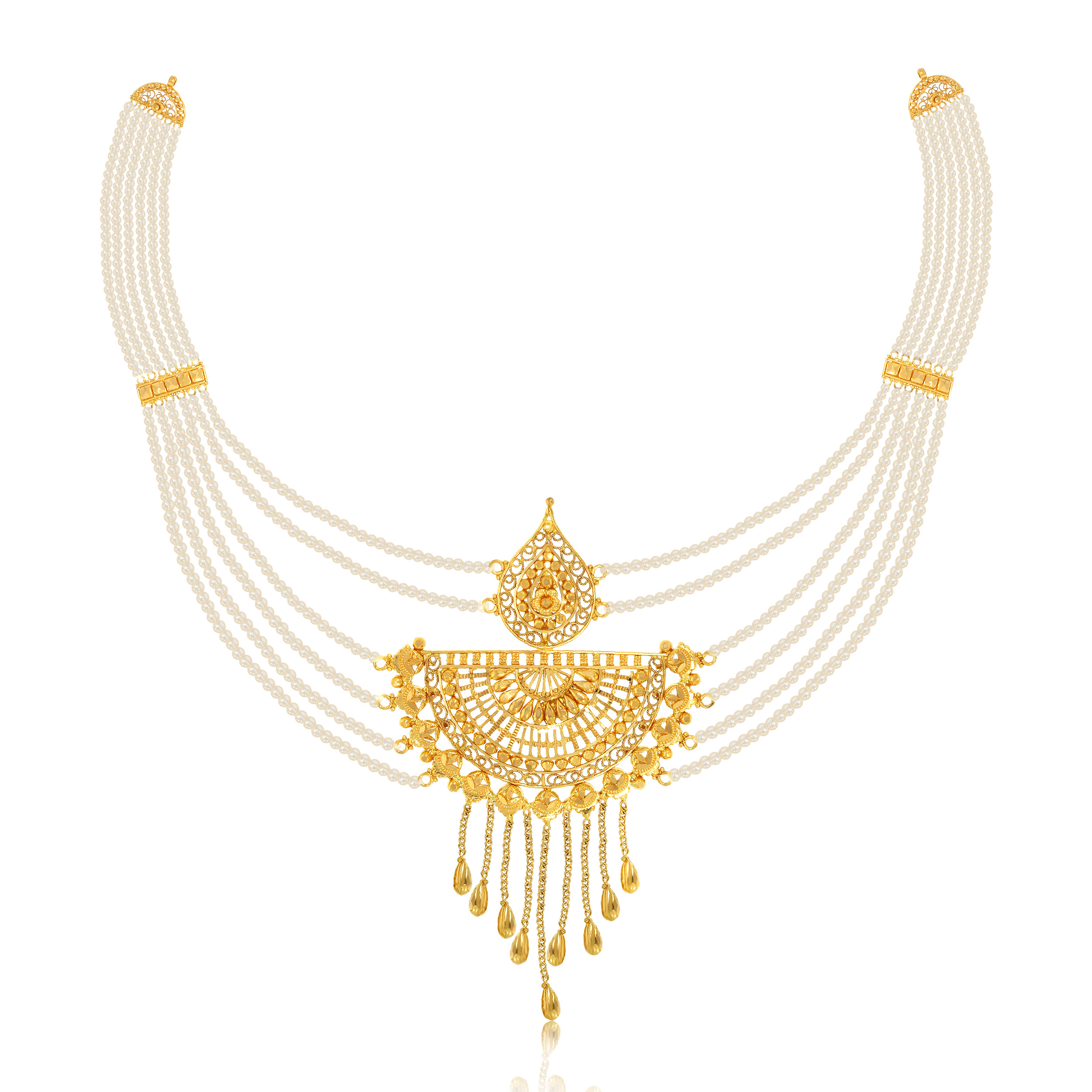 MARG  AABI JEWELS 22CT BIS HALLMARK GOLD GEMSTONE  NECKLACE FOR 