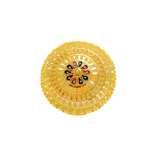 TIJA AABI JEWELS 22CT  BIS HALLMARK GOLD ROUND  RING FOR  WOMAN