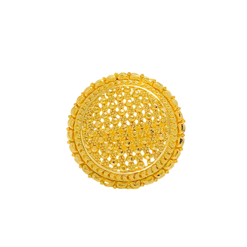 RUSI  AABI JEWELS 22CT  BIS HALLMARK GOLD ROUND  RING FOR  WOMAN