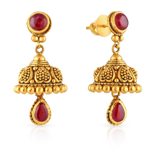 MOLI AABI JEWELS 22CT BIS HALLMARK GOLD JHUMKA WOMAN