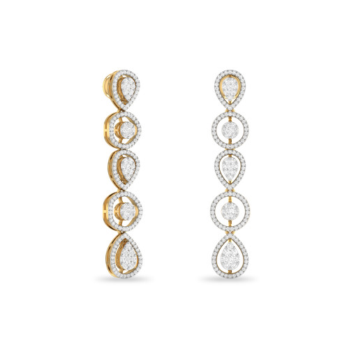 ELLE AABI JEWELS IGI CERTIFIED DIAMOND JEWELRY EARRING