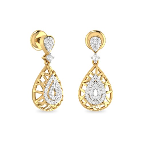 TESSA AABI JEWELS IGI CERTIFIED DIAMOND JEWELRY EARRING HOOPS
