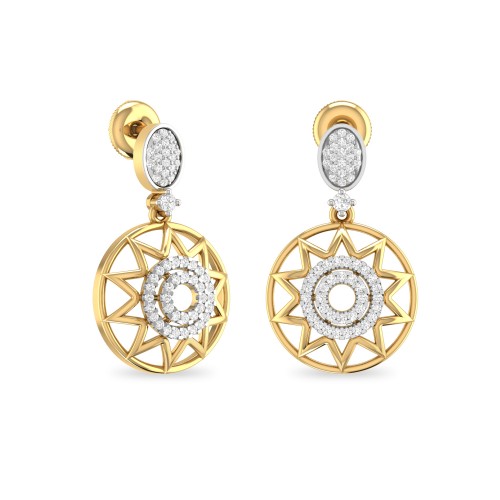 LENA  AABI JEWELS IGI CERTIFIED DIAMOND JEWELRY EARRING