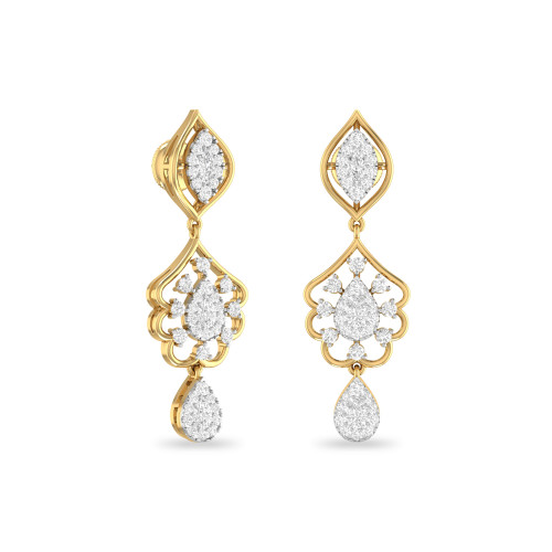 GAURI AABI JEWELS IGI CERTIFIED DIAMOND JEWELRY EARRING