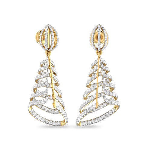 FREYA AABI JEWELS IGI CERTIFIED DIAMOND JEWELRY EARRING