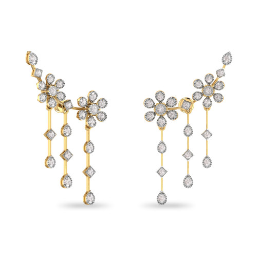 DEMI AABI JEWELS IGI CERTIFIED DIAMOND JEWELRY EARRING